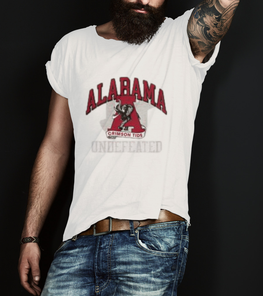 Undefeated Alabama Crimson Tide Elephant Letter A T-Shirt