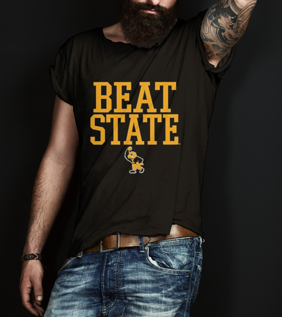 Iowa Hawkeyes Beat State Fighting NCAA 2026 T-Shirt