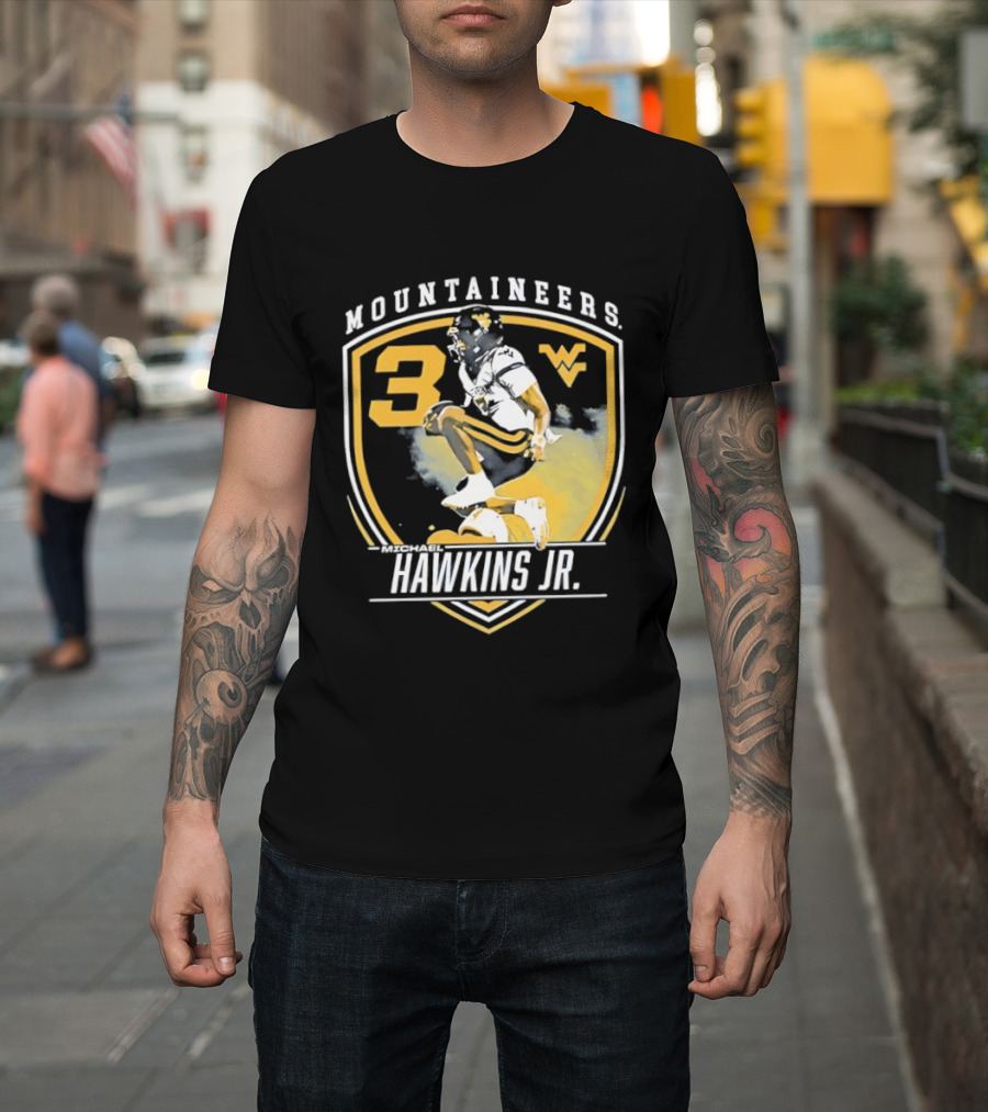 Mountaineers Hawkins Jr. 3 West Virginia WV T-Shirt