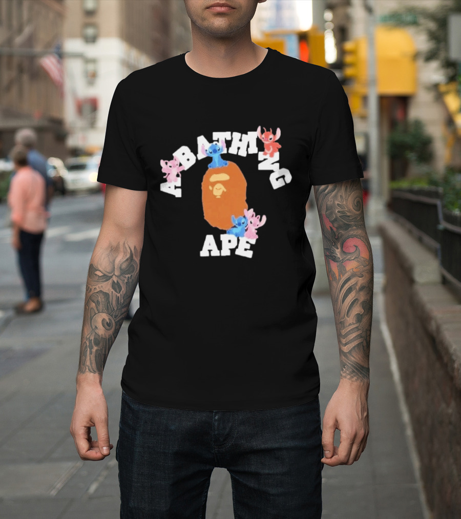 Original Bape A Bathing Ape Disney Stitch Collaboration T-Shirt