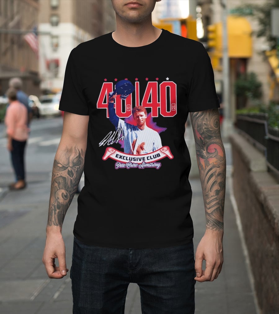 40 40 Club Curtain Call Pete Crow Armstrong Exclusive Chicago Cubs T-Shirt