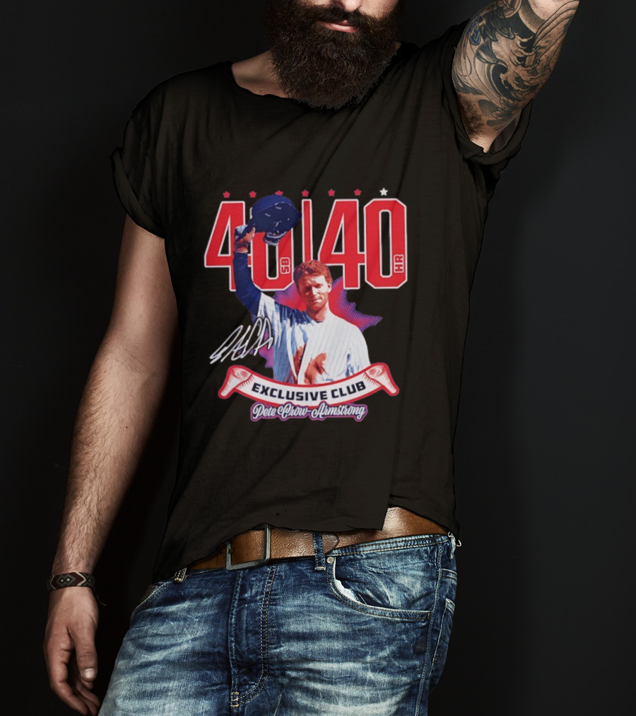 40 40 Club Curtain Call Pete Crow Armstrong Exclusive Chicago Cubs T-Shirt