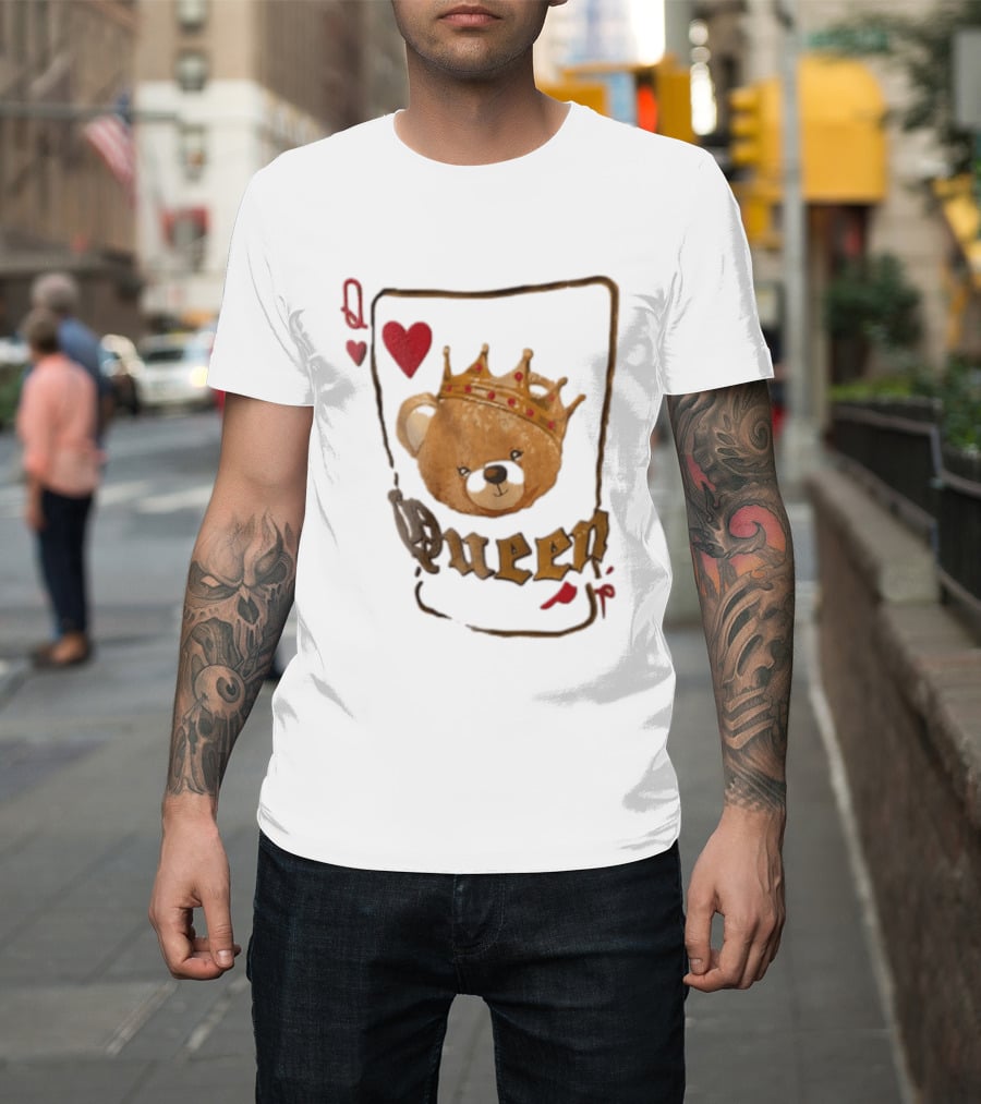 Queen Of Hearts Teddy Bear Crown Royalty T-Shirt