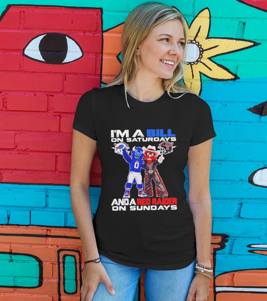 Buffalo Bills And Texas Tech Red Raiders Football Weekend Mascots Fan T-Shirt