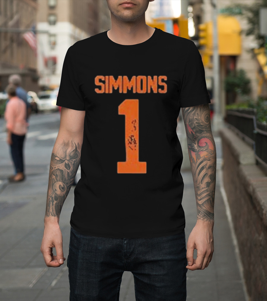 SIMMONS 1 Texas Longhorns Football T-Shirt