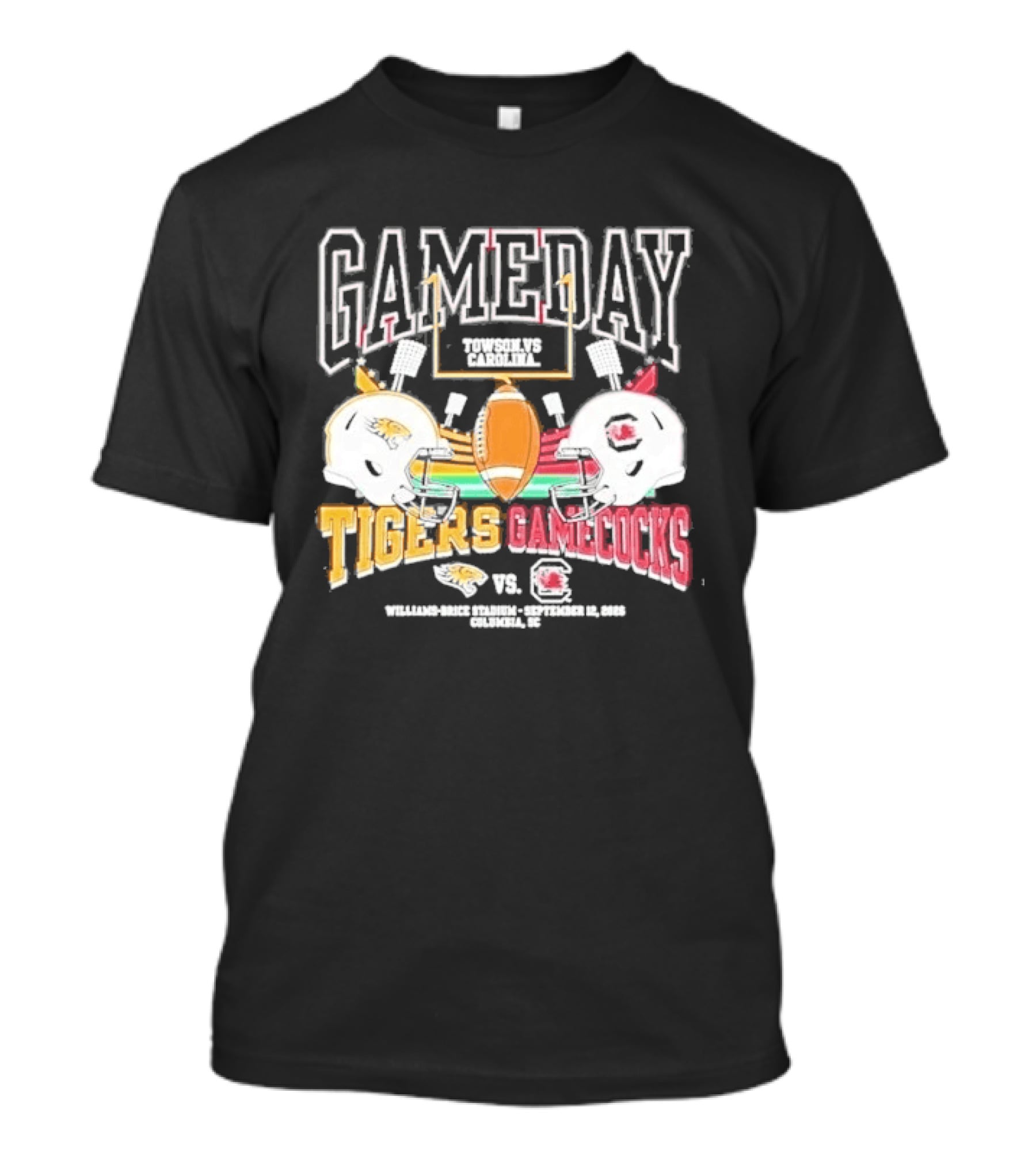 Gameday Towson Tigers Vs South Carolina Gamecocks Football September 12 2026 T-Shirt