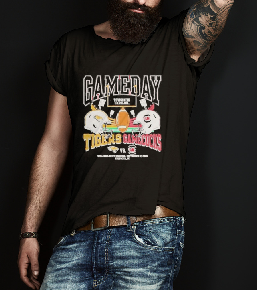 Gameday Towson Tigers Vs South Carolina Gamecocks Football September 12 2026 T-Shirt