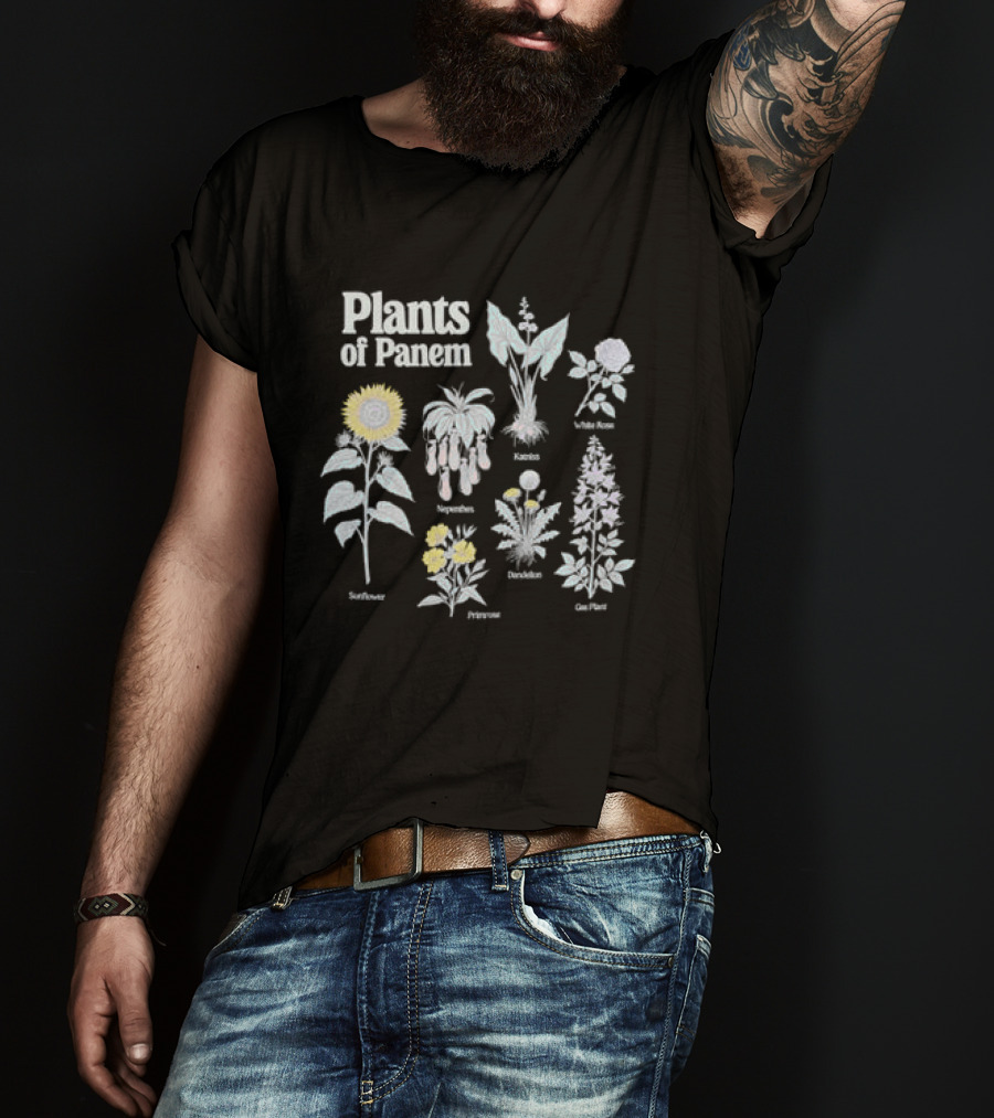 Plants Of Panem Sunflower Rue Primrose Katniss Dandelion Nightlock T-Shirt