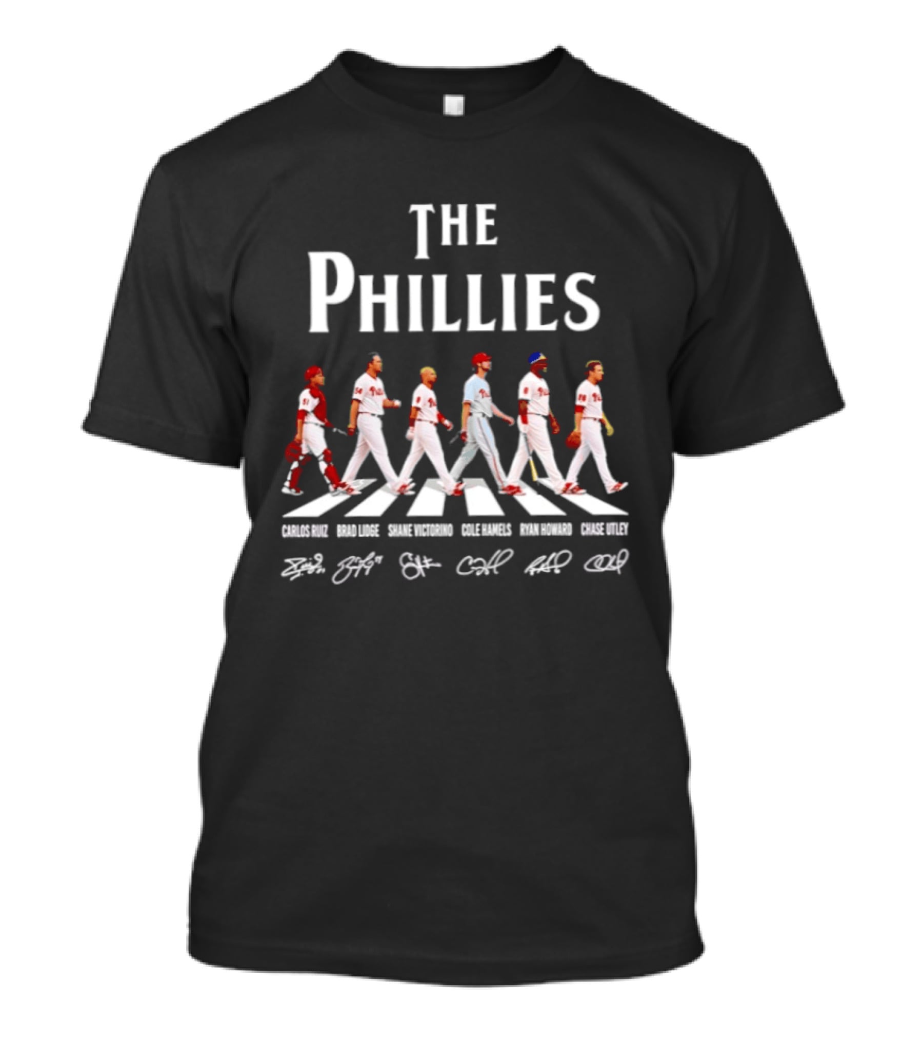 Philadelphia Phillies Abbey Road Player Signatures T-Shirt