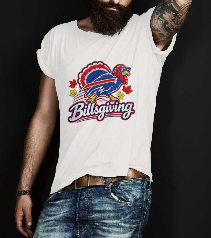 Buffalo Bills Thanksgiving 2026 Turkey Billsgiving Football Celebration T-Shirt