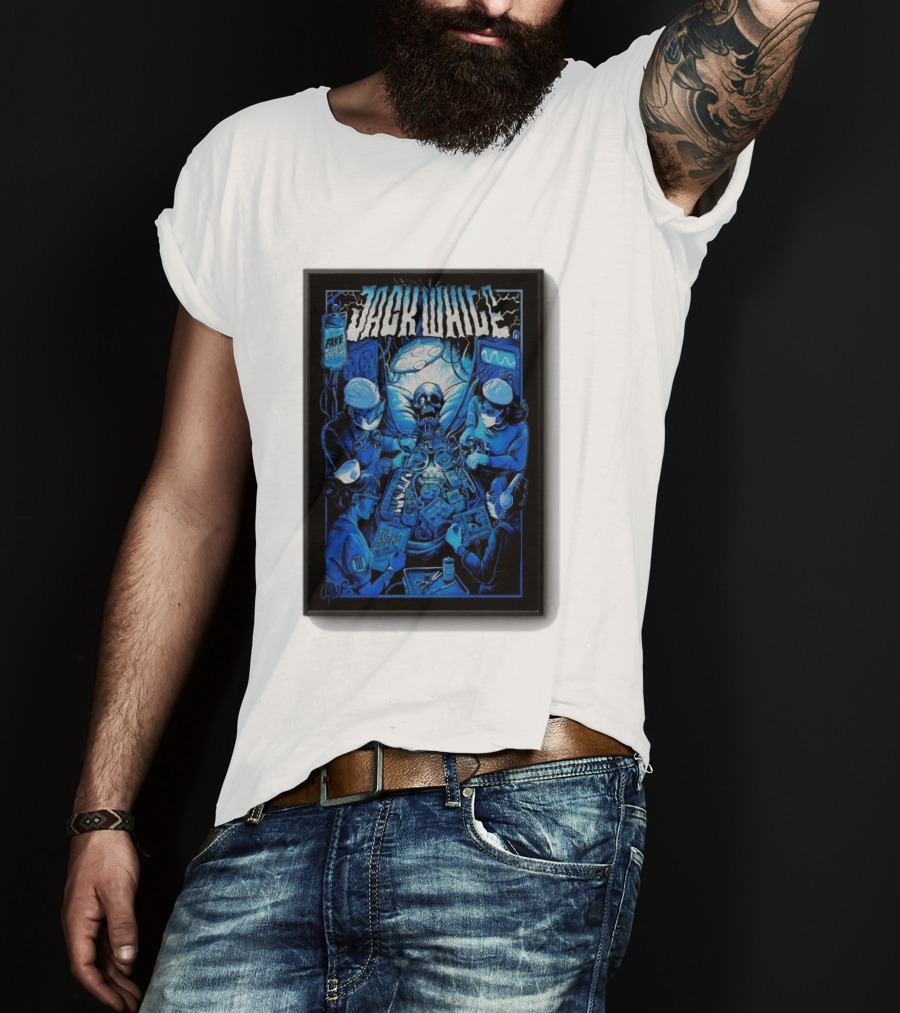 Jack White Del Mar CA 9 30 2026 Fake Blues Touring Skeleton Surgeons T-Shirt
