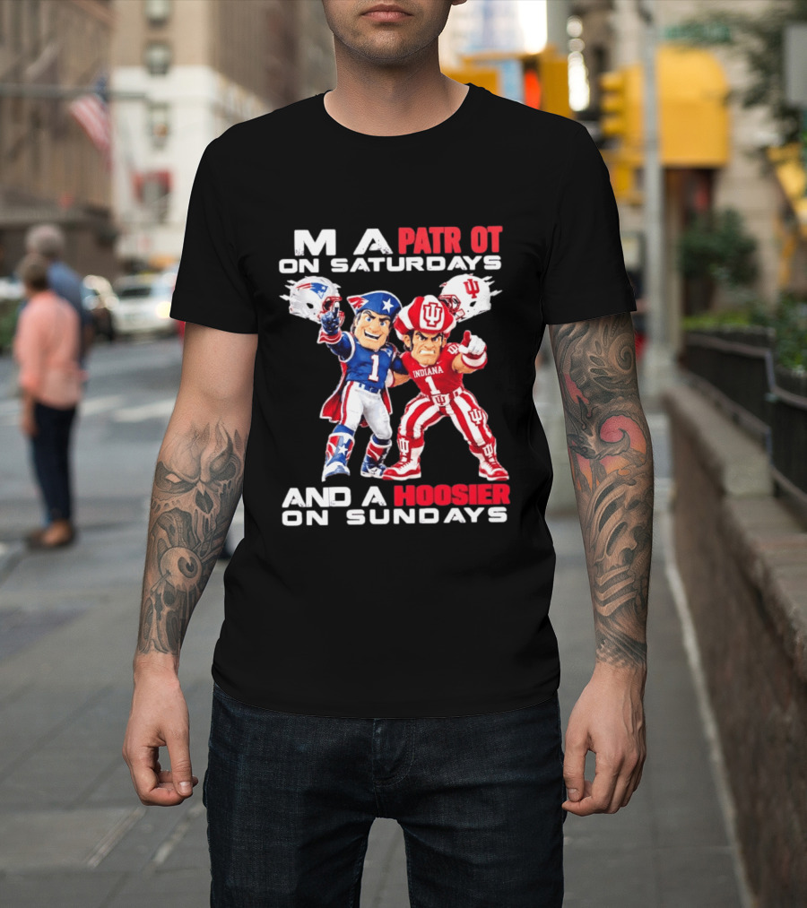 Patriot And Hoosier Football Saturdays Sundays Mascots T-Shirt