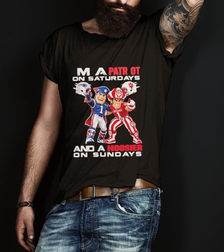 Patriot And Hoosier Football Saturdays Sundays Mascots T-Shirt