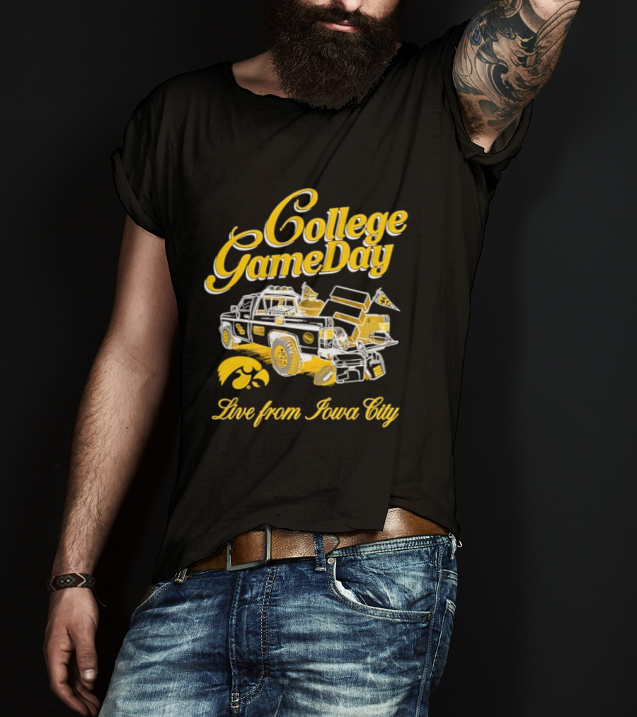 Iowa Hawkeyes 2026 College GameDay Live From Iowa City Tailgate Truck Hawkeye T-Shirt