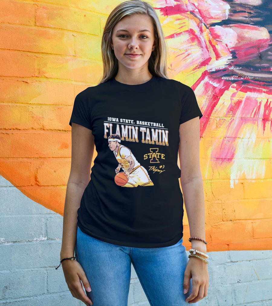Iowa State Basketball Flamin Tamin Lipsey #3 T-Shirt