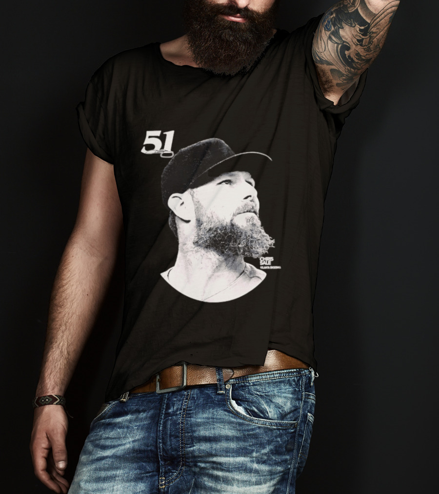 Chris Sale 51 Atlanta Braves Lineage Series T-Shirt