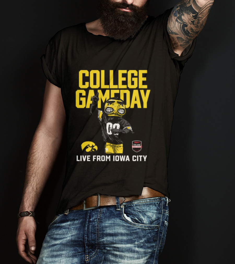 College Gameday Iowa City Iowa Hawkeyes Live Event Crewneck ESPN T-Shirt
