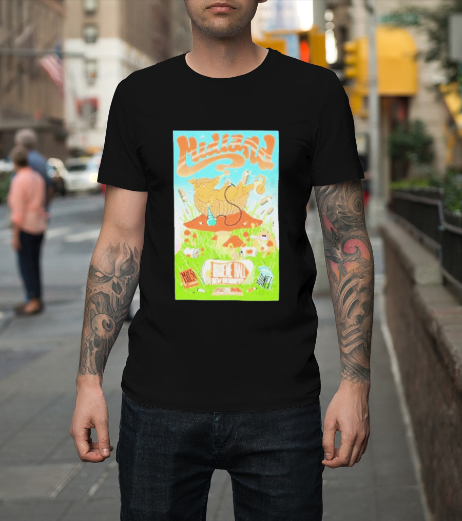 Midland Gruene Hall New Braunfels May 31 June 1 Armadillo On Mushroom T-Shirt