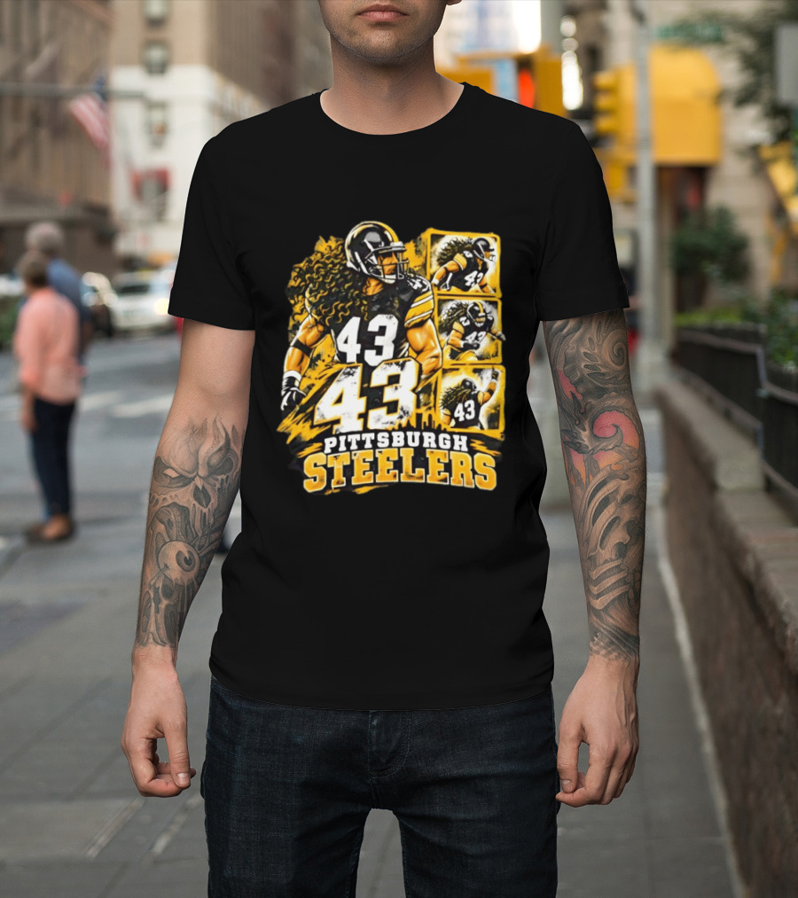 Pittsburgh Steelers 43 Football Player Tribute Sports Team Fan Gear T-Shirt