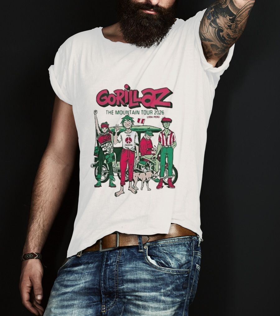 Gorillaz The Mountain Tour Lima Peru 2026 Arena 1 Park November 23 T-Shirt
