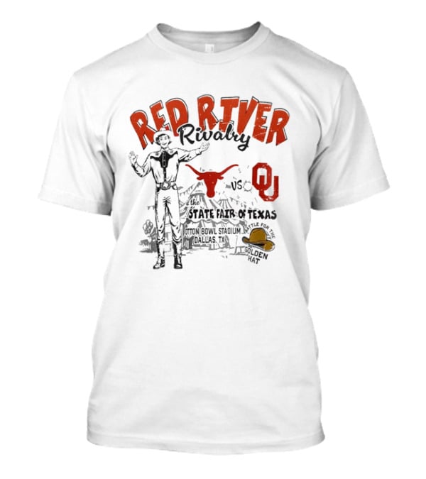 Red River Rivalry 2026 Texas Longhorns OU State Fair Texas Football Showdown T-Shirt