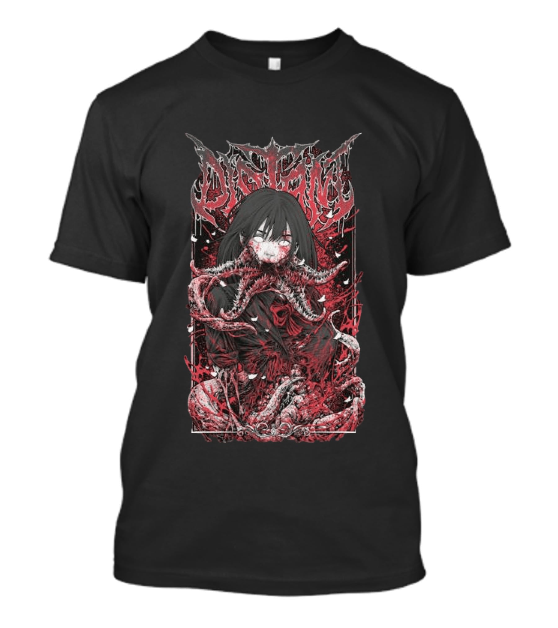 Distant Store Longsleeve Schoolgirl Horror Tentacles T-Shirt