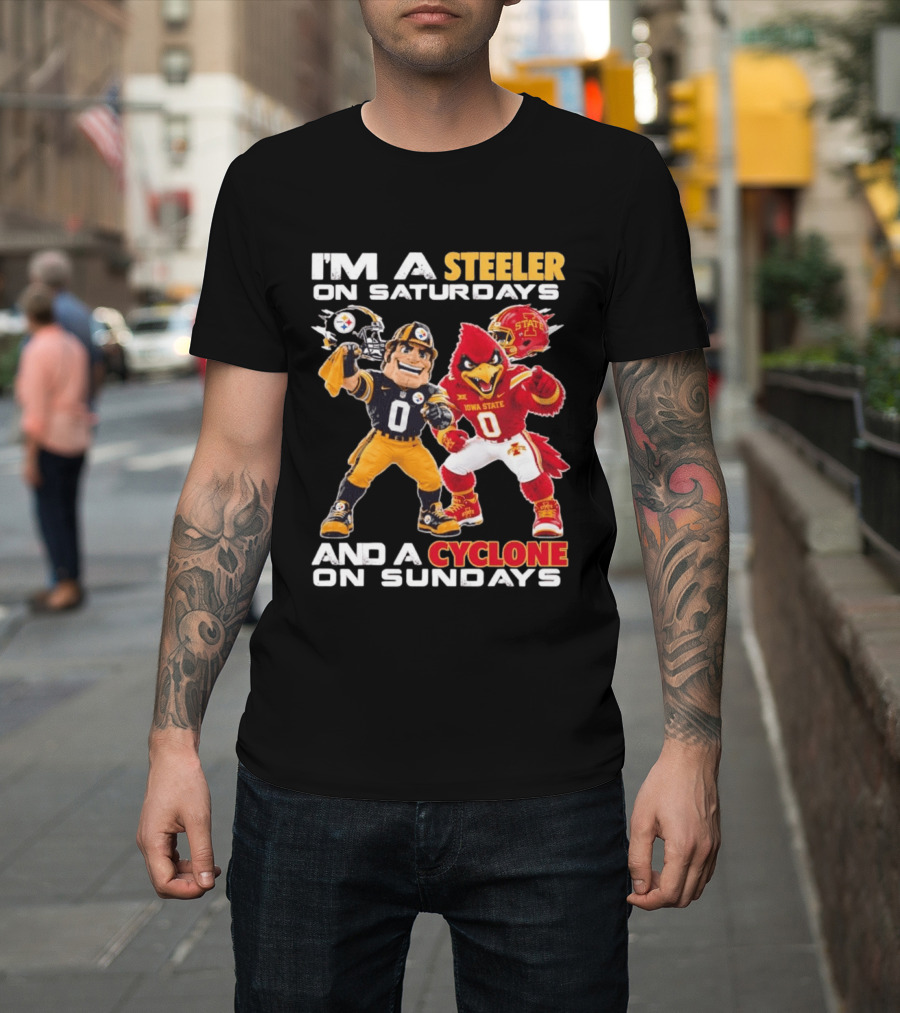 I'm A Steeler On Saturdays And A Cyclone On Sundays T-Shirt