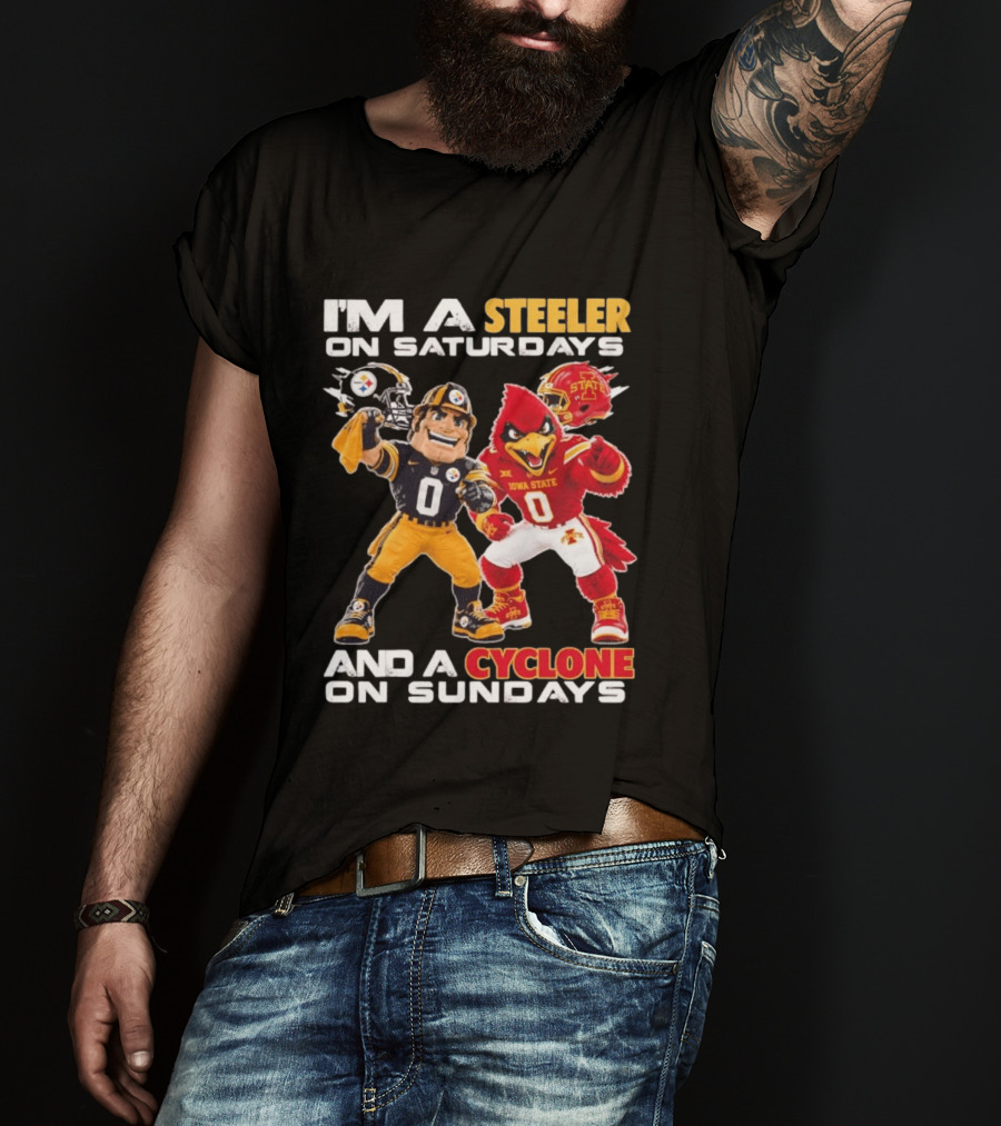 I'm A Steeler On Saturdays And A Cyclone On Sundays T-Shirt