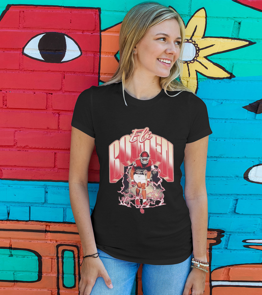 Eli Bowen Oklahoma Sooners Lightning Football Collage T-Shirt