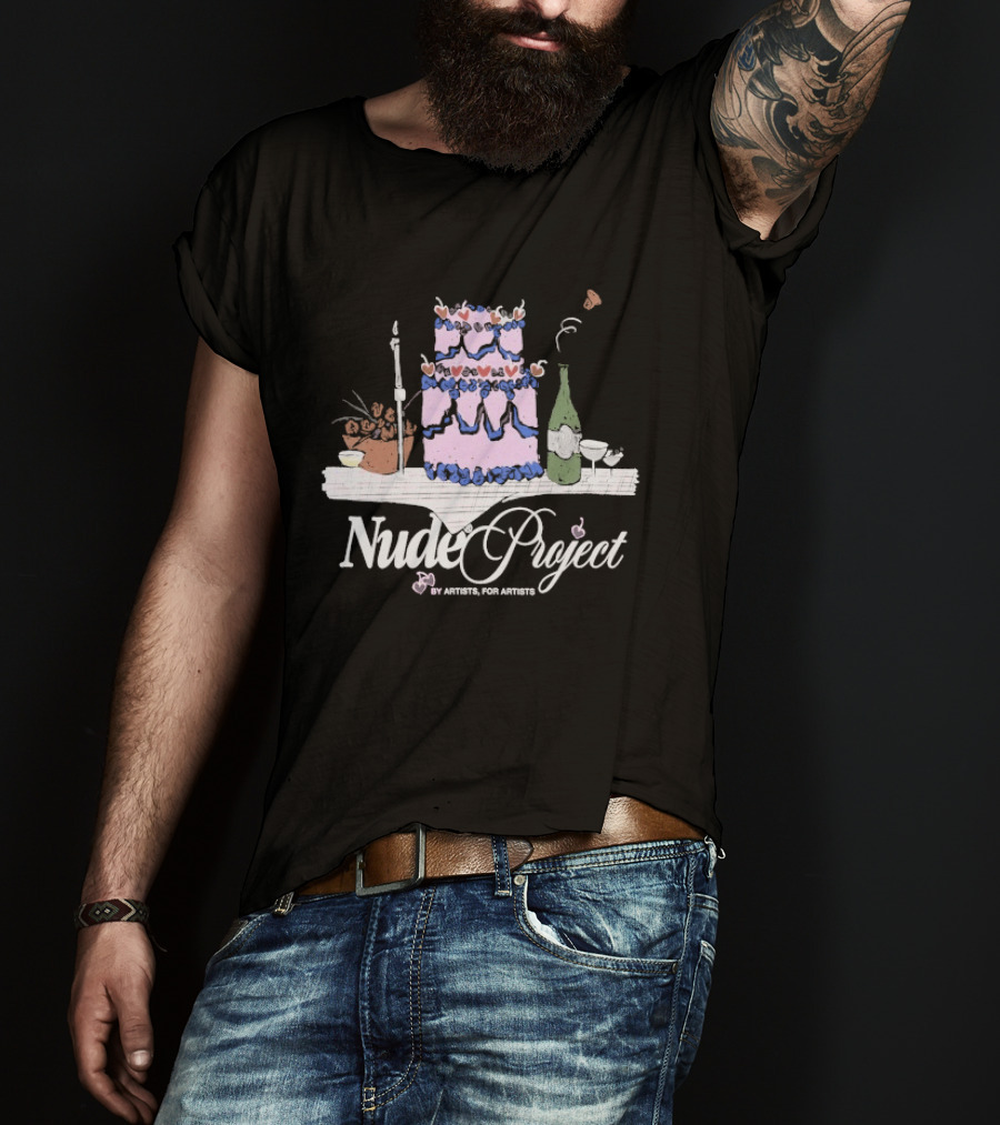 Nude Project By Artists For Artists Cake And Wine Ensemble T-Shirt