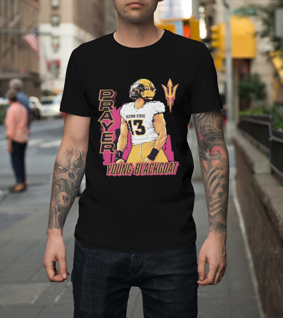 Prayer Young Blackgoat 13 Arizona State Sun Devils Football T-Shirt