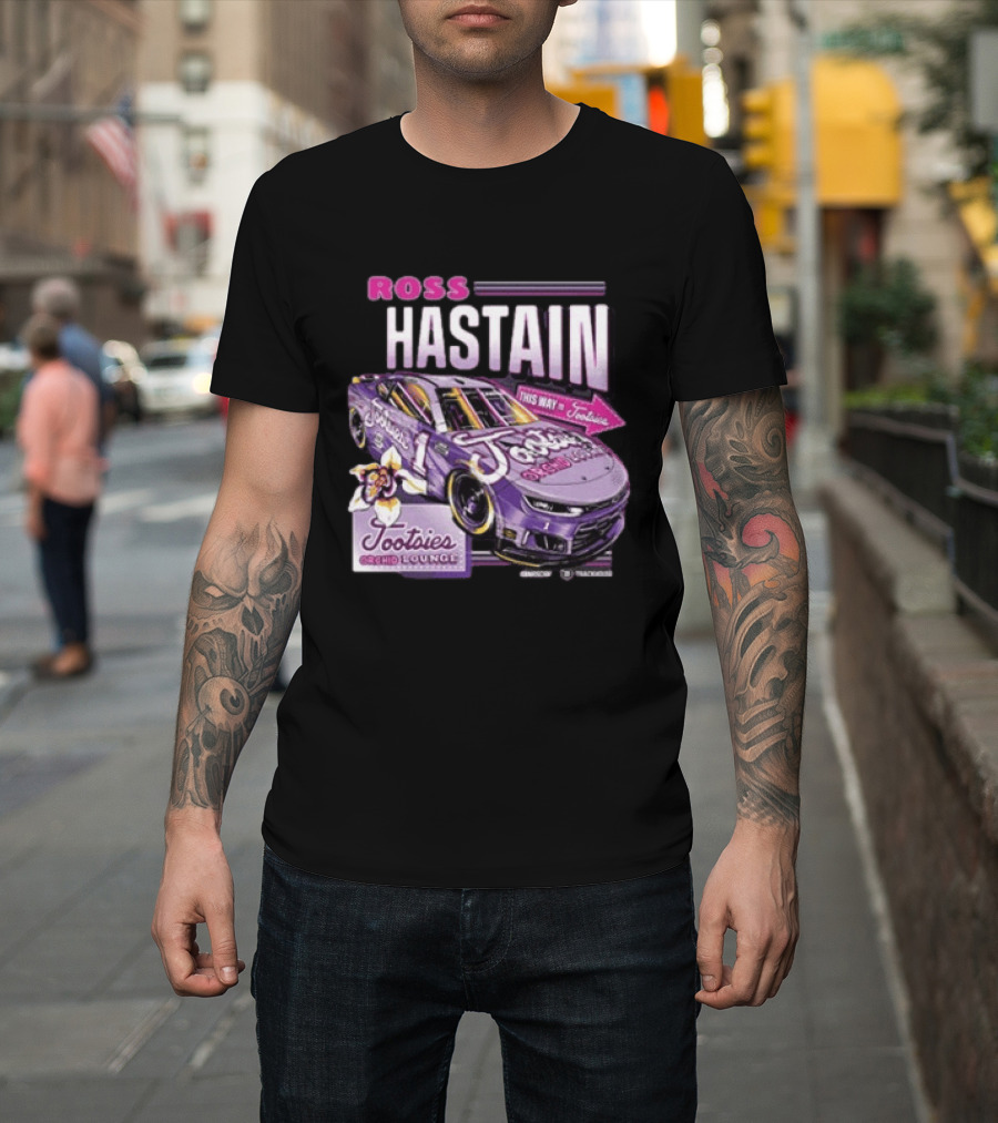 Ross Chastain Tootsies Orchid Lounge Trackhouse Racing Car #1 Racing Team T-Shirt