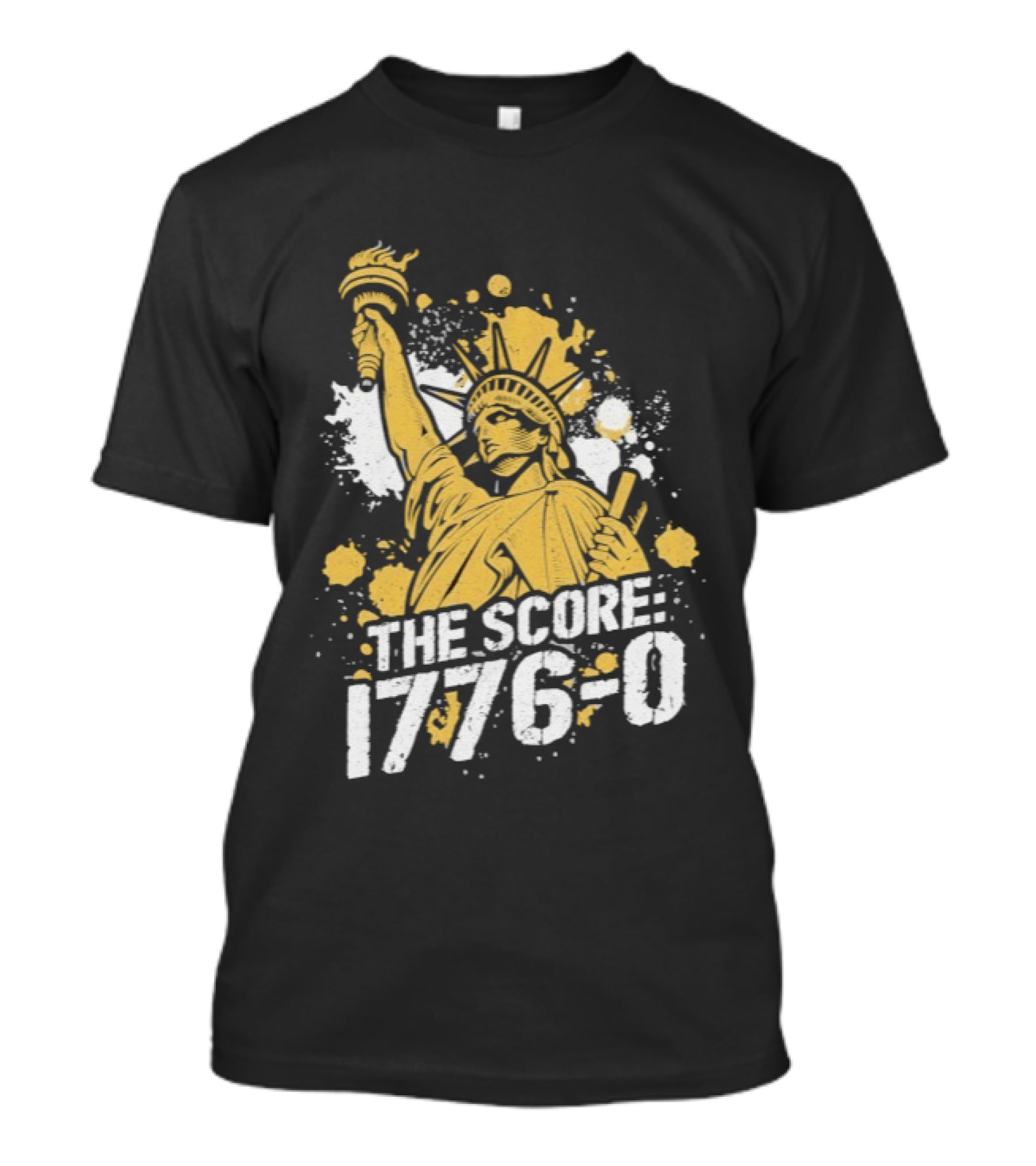The Fat Electrician Statue Of Liberty 1776 0 Score T-Shirt