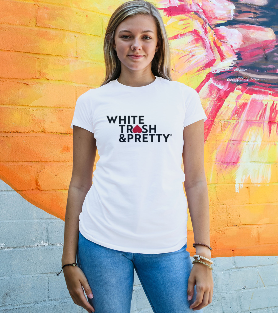 49 Winchester White Trash & Pretty Playing Card Heart T-Shirt