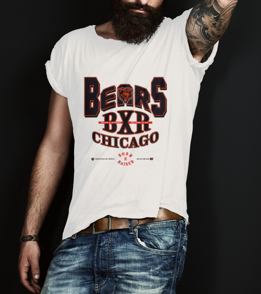 Born X Raised Bears BXR Chicago Collection White T-Shirt