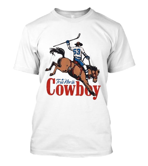 True North Cowboy Hockey Riding Bucking Bronco Number 53 T-Shirt