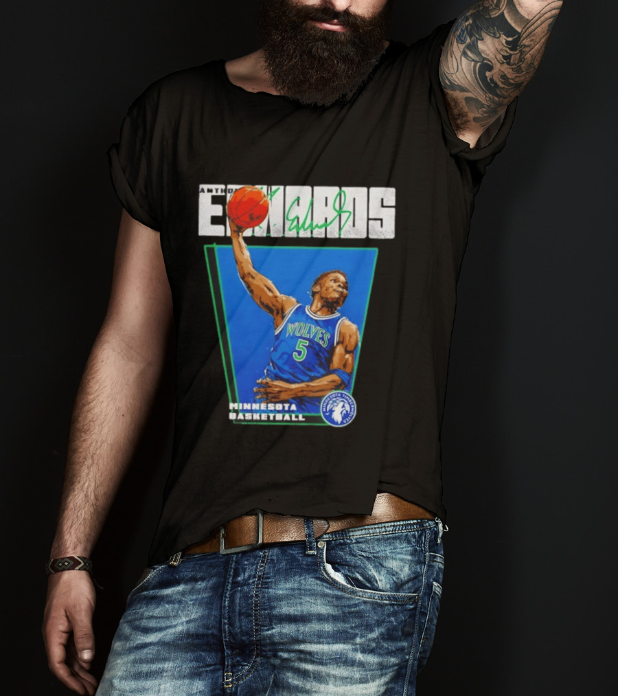 Anthony Edwards Minnesota Basketball Timberwolves Dunking Action T-Shirt