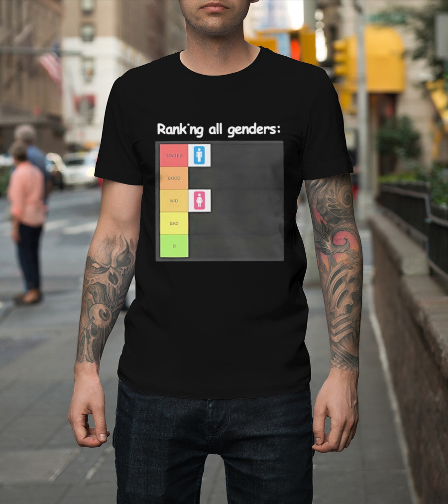 Ranking All Genders GOATed Good Mid Bad D T-Shirt