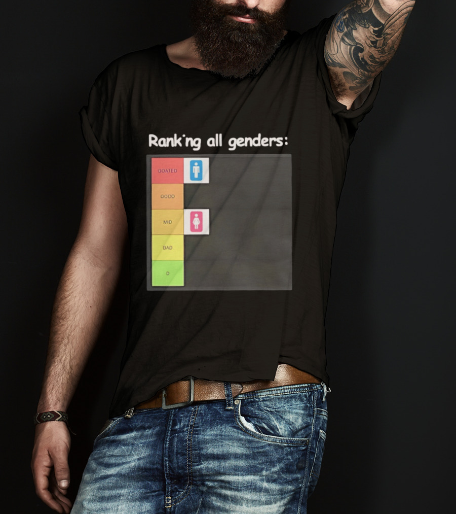 Ranking All Genders GOATed Good Mid Bad D T-Shirt