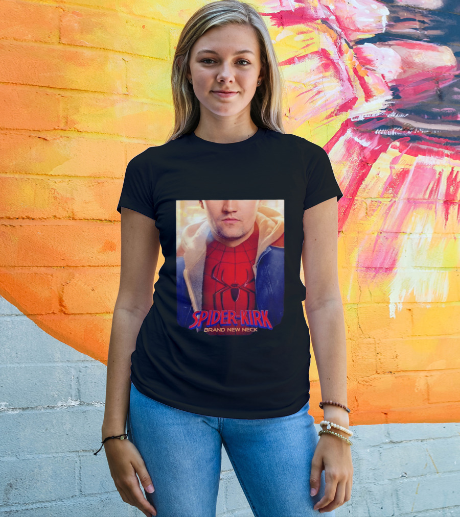 Spider Kirk Brand New Neck Spider Man X Charlie Kirk T-Shirt
