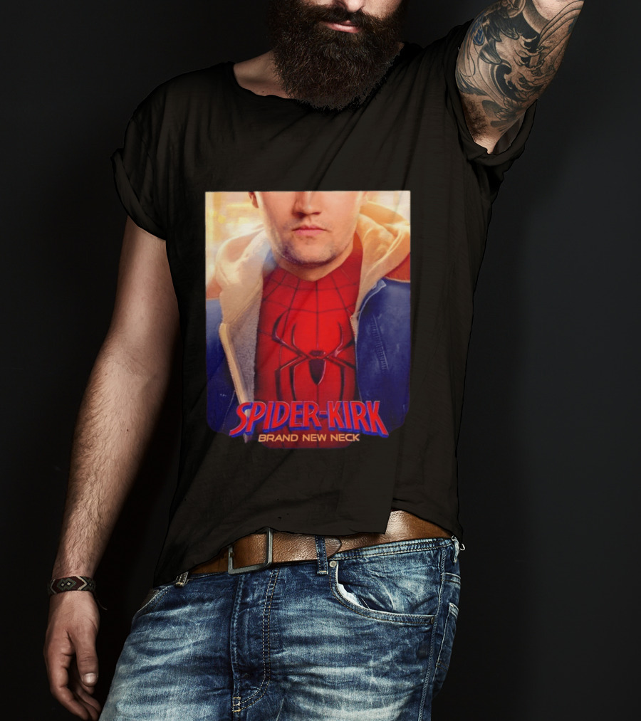 Spider Kirk Brand New Neck Spider Man X Charlie Kirk T-Shirt