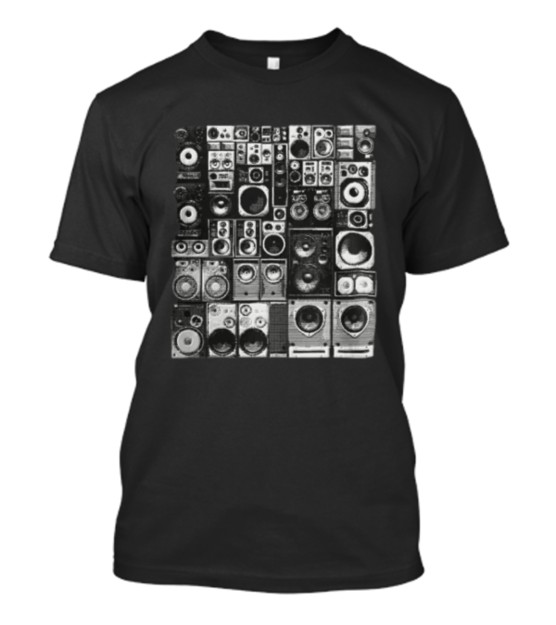 Many Vintage Audio Speaker Cabinets Retro Sound System T-Shirt