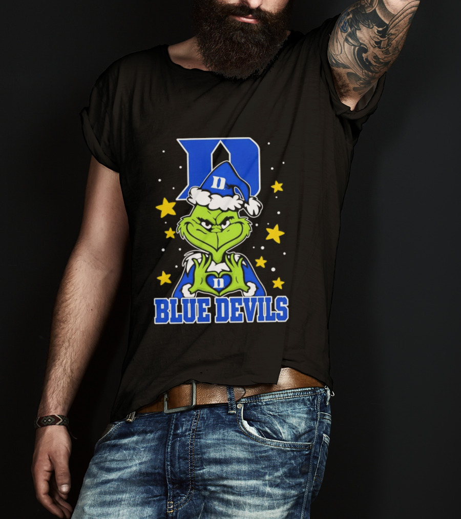 Grinch Christmas Duke Blue Devils NCAA T-Shirt