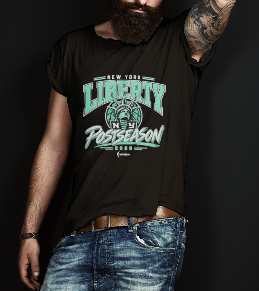 New York Liberty WNBA 2026 Playoffs Statue Of Liberty T-Shirt