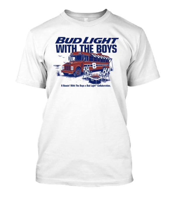 Bud Light With The Boys Beer Bus Adventure T-Shirt