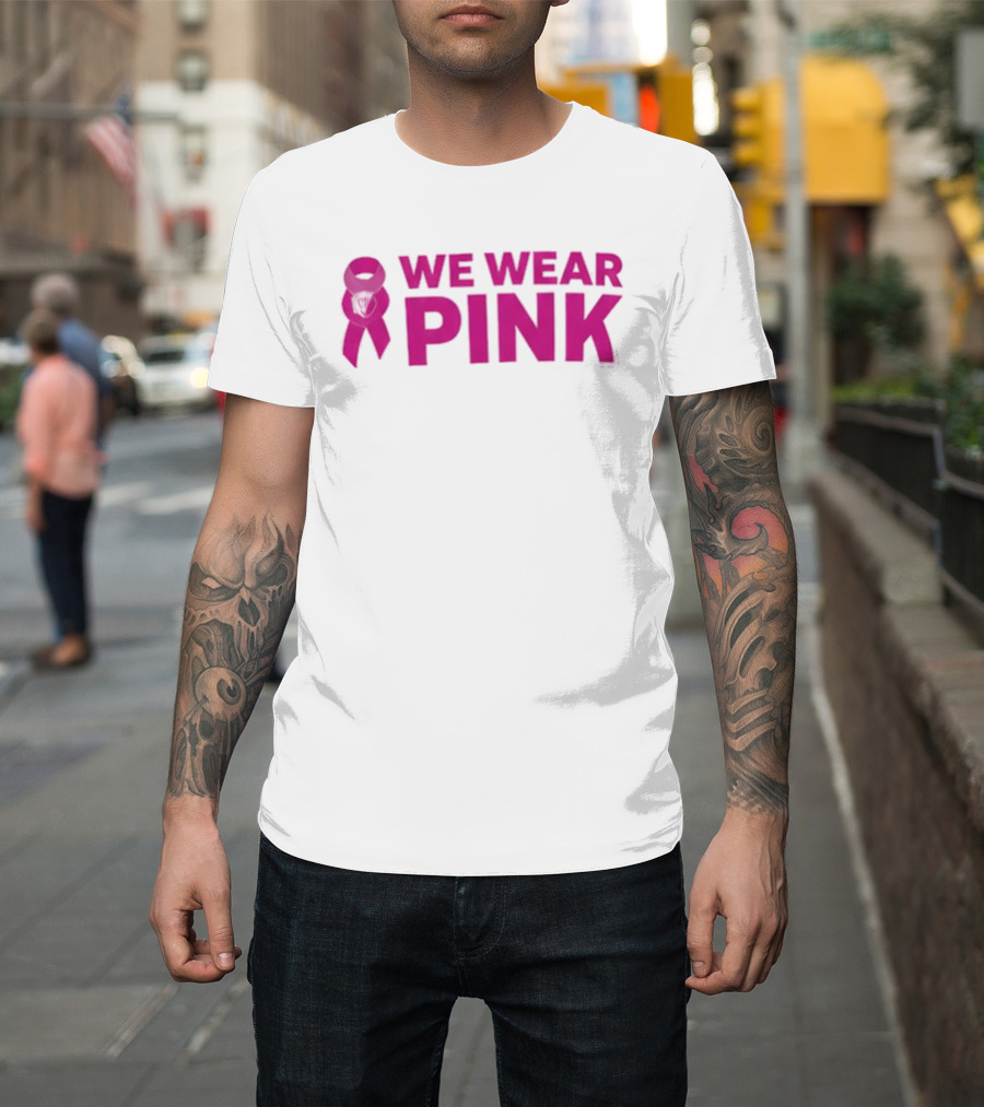Memphis Grizzlies We Wear Pink Breast Cancer Awareness Support T-Shirt