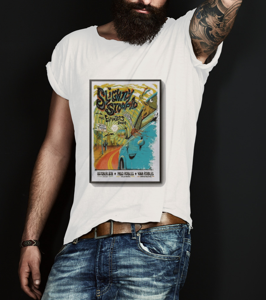Slightly Stoopid And The Elovaters Concert Vina Robles Paso Robles CA Oct 8 2026 Road Trippin T-Shirt