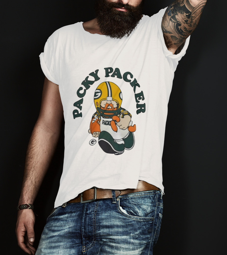 Packy Packer Green Bay Packers Football T-Shirt