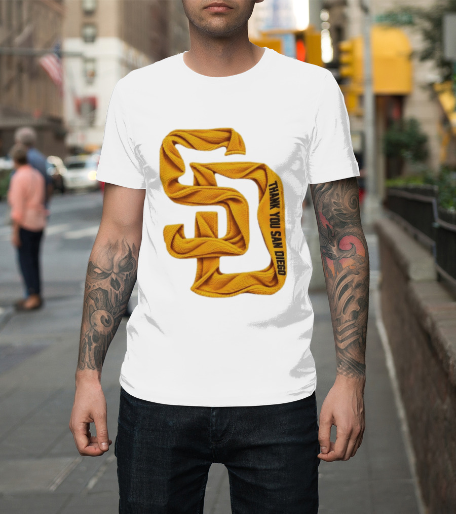 San Diego Padres Thank You San Diego SD Scarf T-Shirt