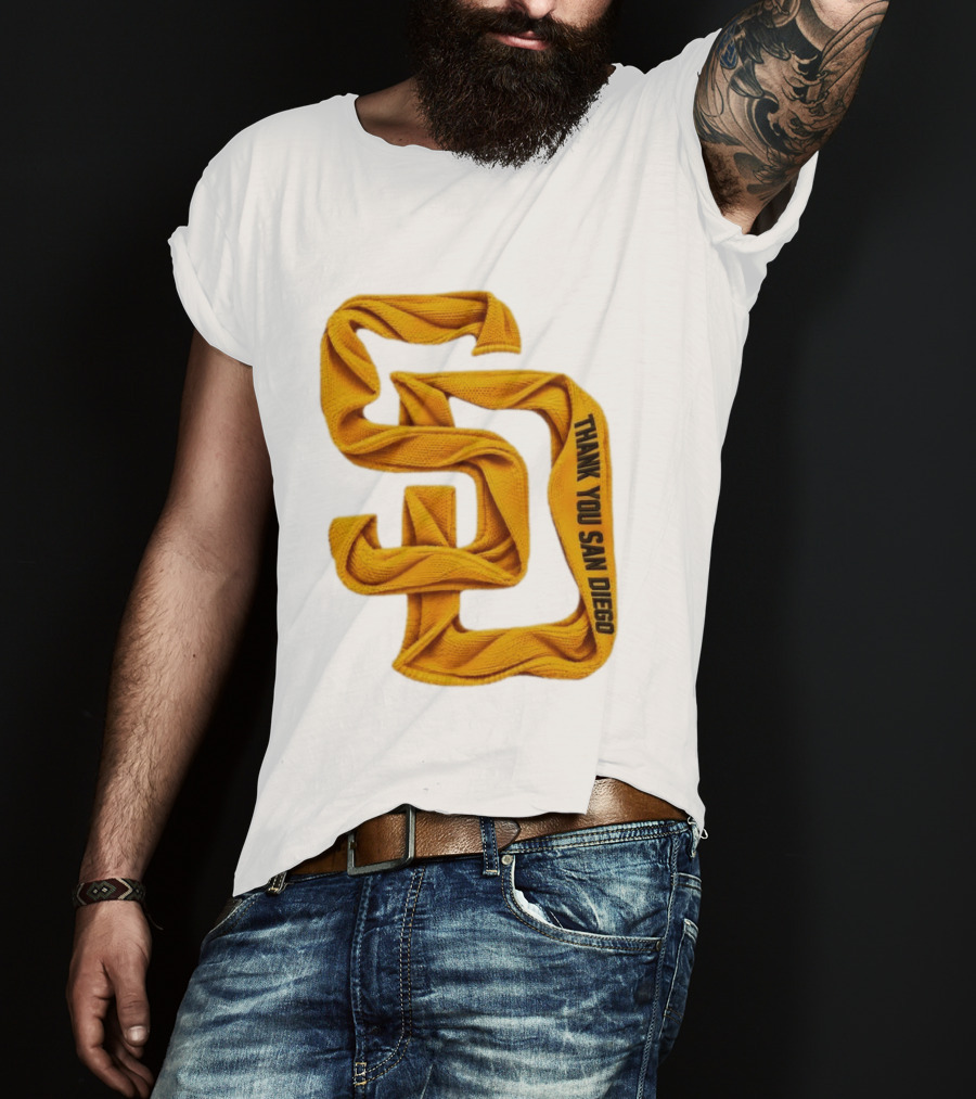 San Diego Padres Thank You San Diego SD Scarf T-Shirt
